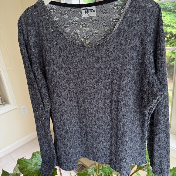 Renta Large Plum/Deep Purple Stretchy Lace with Sparkle Thread - Picture 5 of 6